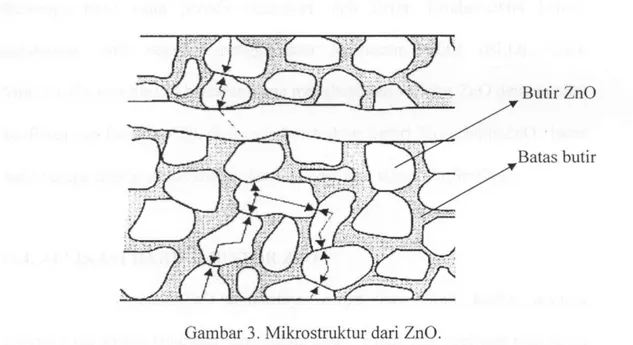 Gambar 3. Mikrostruktur dari ZnO. 