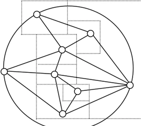 Gambar 1. Sebuah graf dan tata letak fasilitas yang berkorespondensi 