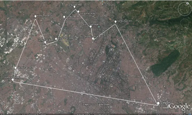 Gambar 3. Plot Data Tur 4 dari Google earth Setelah Perbaikan 
