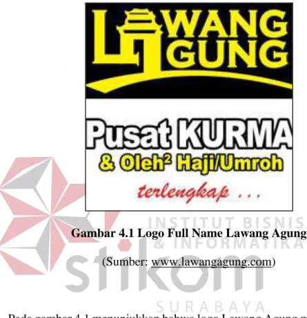 Gambar 4.1 Logo Full Name Lawang Agung  (Sumber: www.lawangagung.com) 