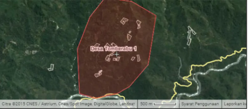 Gambar 2. Lokasi Pengambilan Sampel di Desa Tomberabu 1  Sumber: http://www.google.com/maps/ 