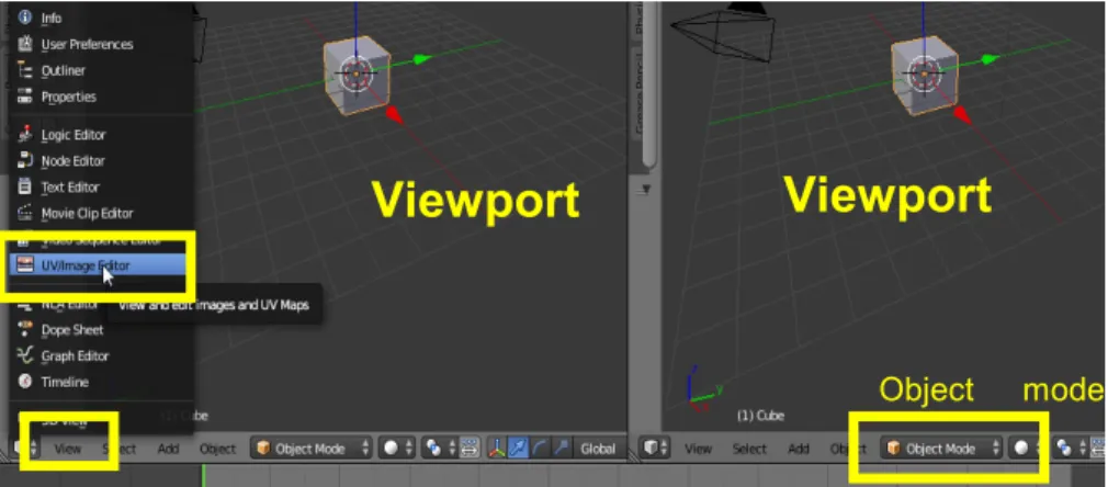 Gambar 4. 43. 3D view diubah menjadi UV/image editor. 