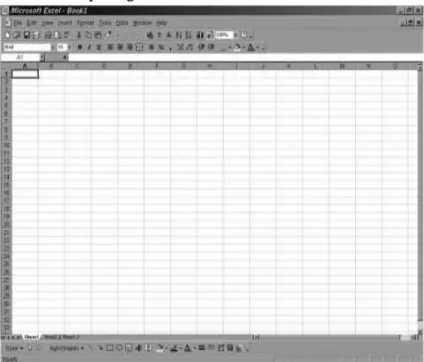 Gambar 1. Layar Kerja Microsoft Excel 