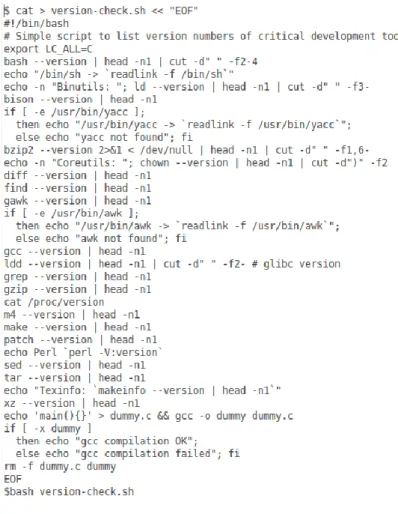 Figure 1  Script untuk Cek Versi Software 