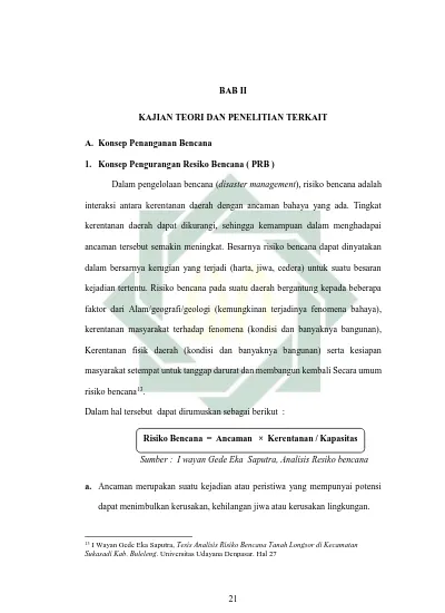 BAB II KAJIAN TEORI DAN PENELITIAN TERKAIT. 1. Konsep Pengurangan ...