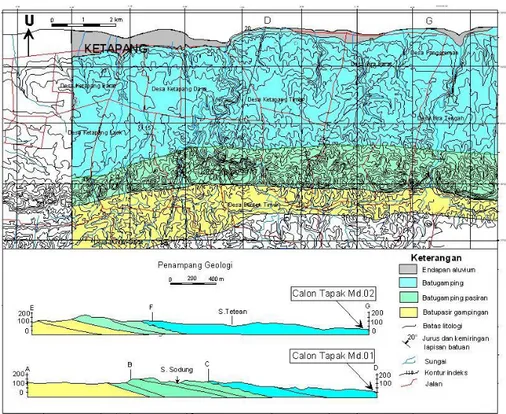 Gambar 9. Peta Geologi Daerah Ketapang dan sekitarnya, Madura. 