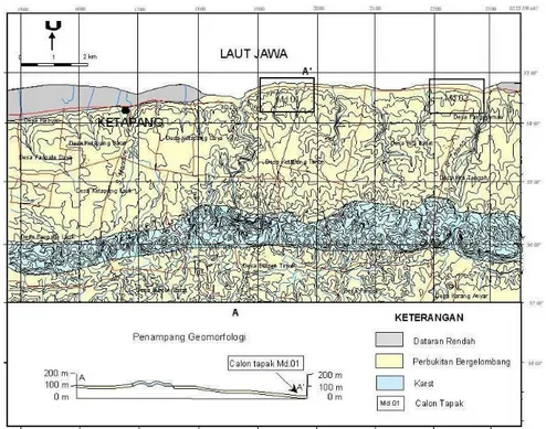 Gambar 7. Peta Geomorfologi Daerah Ketapang dan sekitarnya, Madura. 