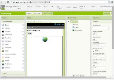 Gambar 2.11. Tampilan Utama Pada MIT APP Inventor2 