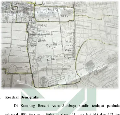 Gambar 3.1. Peta Kampung Berseri Astra Surabaya 