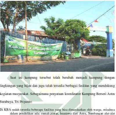 Gambar 3.3. Gapura pintu masuk menuju Kampung Keputih Tegal Timur. 