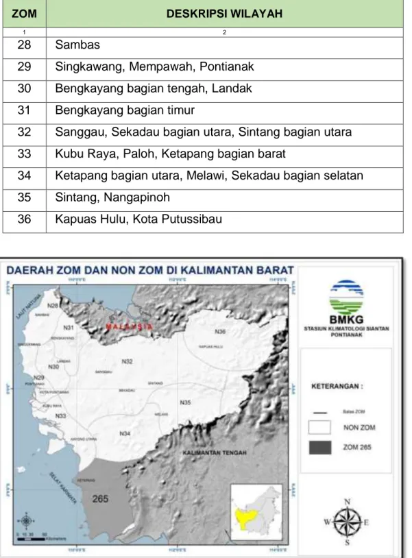 Tabel 1.2. Daerah Non ZOM di Kalimantan Barat 