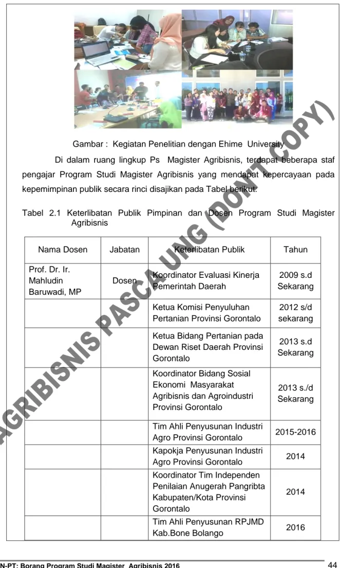 Gambar :  Kegiatan Penelitian dengan Ehime  University 