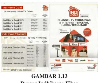 GAMBAR 1.13  Brosur Indhihome Fiber  Sumber : www.telkomspeedy.com 