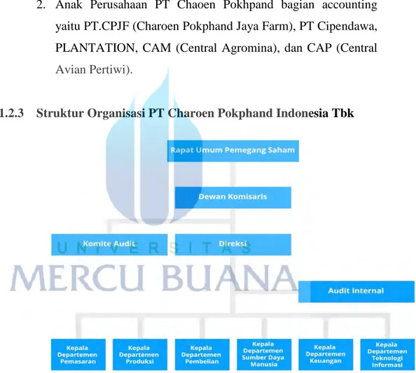 Gambar 1.1 Struktur PT Charoen Pokphand Indonesia Tbk 
