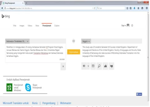 Gambar 4. Bing Online Transtool 