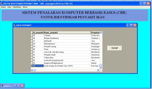 Gambar 9. Data Nama Penyakit dan Penyebab Penyakit 