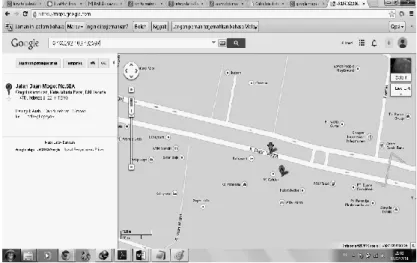 Gambar 3. Aplikasi Google Map untuk pemeriksaan keluaran koordinat 