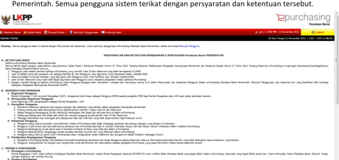 Gambar	  Halaman	  Utama	  e-­‐Purchasing	  Peralatan	  Berat	  