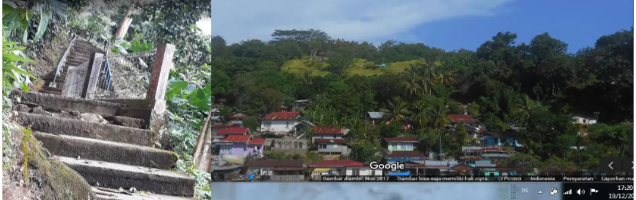 Gambar 5. Bukit Gado-gado dengan perumahan masyarakat yang semakin padat (Sumber: Google Map) 