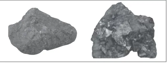 Gambar 3.5 Dua contoh bahan tambang mineral logam.