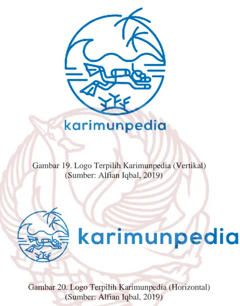 Gambar 19. Logo Terpilih Karimunpedia (Vertikal)  (Sumber: Alfian Iqbal, 2019) 