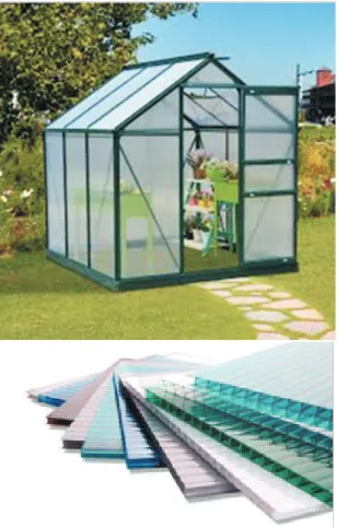 Gambar 8. Greenhouse dengan Penutup Polycarbonate