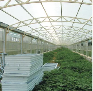 Gambar 9. Greenhouse dengan Penutup Fiberglass Reinforced Polyester