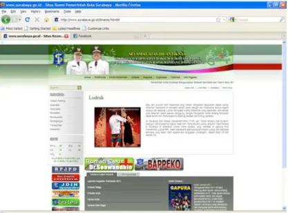 Gambar 1.1. Situs resmi pemerintah daerah Surabaya 