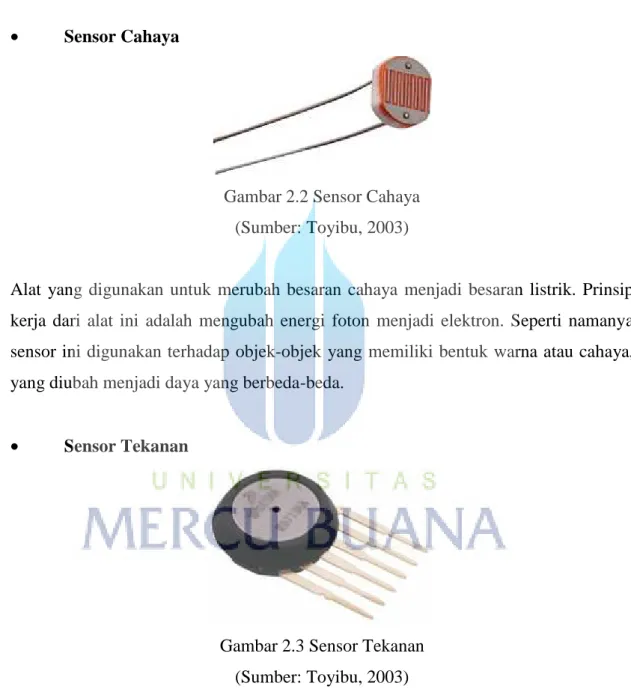 Gambar 2.2 Sensor Cahaya (Sumber: Toyibu, 2003)