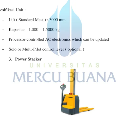 Gambar 4.3 Unit Electric Forklift Power Stacker 