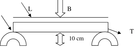 Gambar 5. Skema Persiapan Modulus Patah dan Modulus Elastisitas Dilihat Secara Vertikal