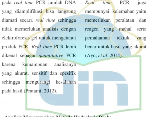 Tabel 3. Kelebihan dan kelemahan Real Time PCR 