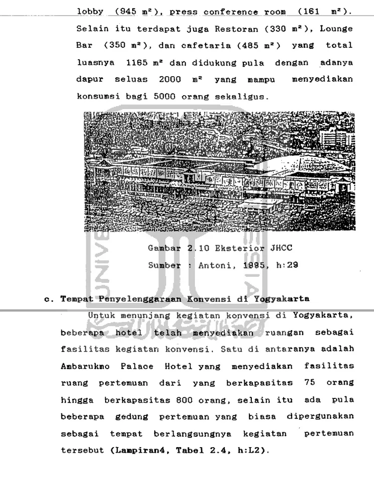 Gambar  2.10  Eksterior  JHCC  Sumber  :  Antoni,  1995,  h:29 