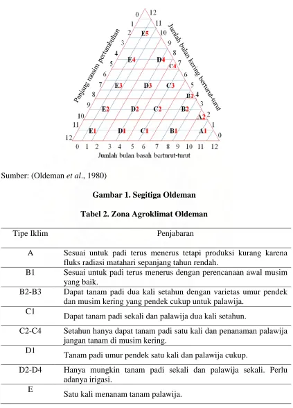 Gambar 1. Segitiga Oldeman 