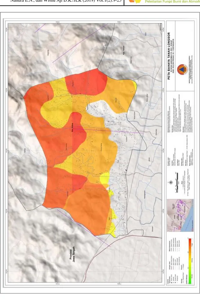 Gambar 12. Peta Bahaya Tanah Longsor Desa Hargomulyo, Kec.Kokap, Kab. Kulon Progo