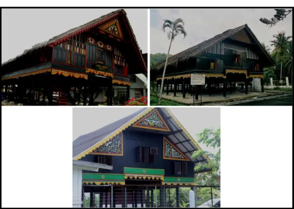 Gambar 2.16. Warna Dinding Rumah Tradisional Aceh  (Sumber : Dokumentasi Pribadi, 2015 dan  onlyaceh.blogspot.com  ) 