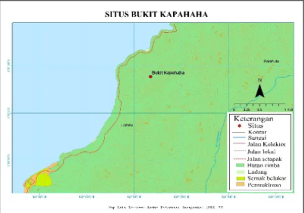 Gambar 10. Peta Situs Bukit Kapahaha (Sumber: 