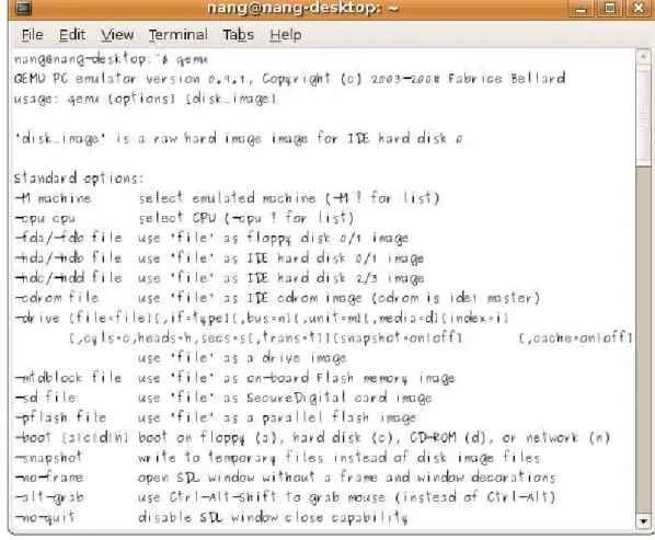 Gambar 3.3 Test QEMU