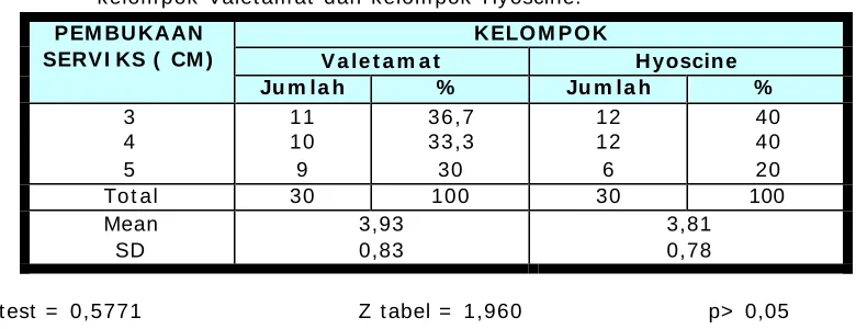 Tabel I I I . Hyoscine 