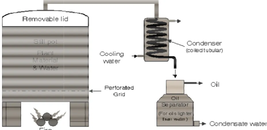Gambar 1. Destilasi air  Proses  destilasi  uap  air  adalah  biji 