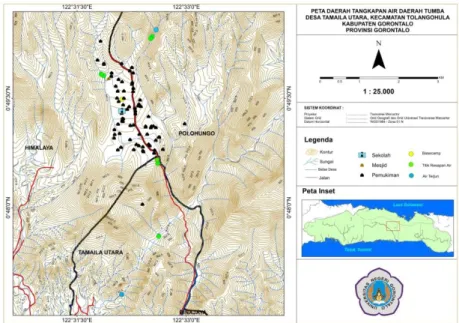 Gambar 2. Peta Daerah Tangkapan Air Dusun Tumba 
