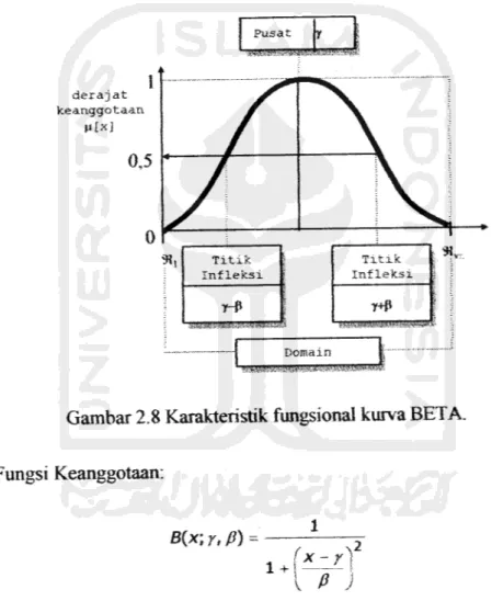 Gambar 2.8 Karakteristik fungsional kurva BETA.