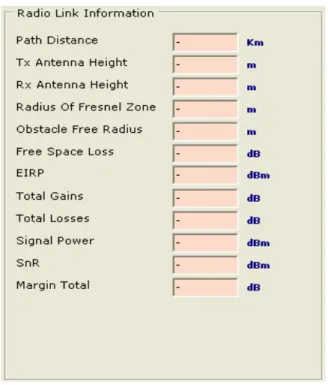 Gambar 4.10 Group box “Radio Link Information” 