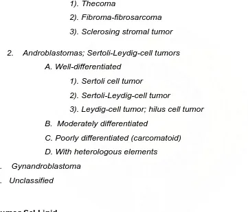 Tabel  2.5. Jenis Tumor Sex-Cord Stromal2,32 