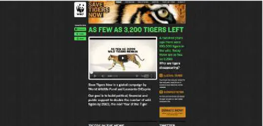 Gambar 2.2.7.c Website Social Campaign Save Tigers Now 