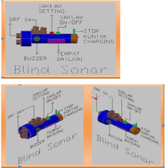 Gambar 3.1 Desain Blind Sonar 