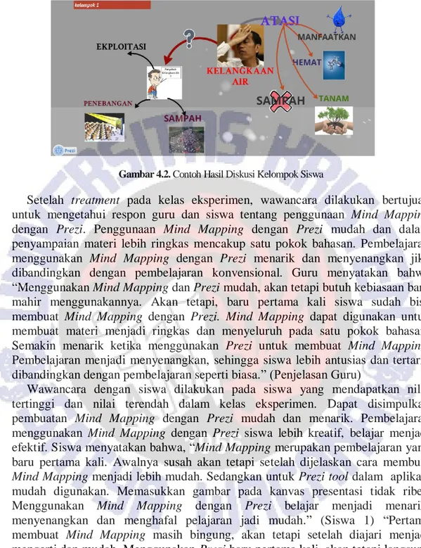 Gambar 4.2. Contoh Hasil Diskusi Kelompok Siswa 