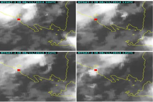 Gambar 9. Deteksi sebaran awan di Pekon Labuhan Mandi Kecamatan Krui Selatan 