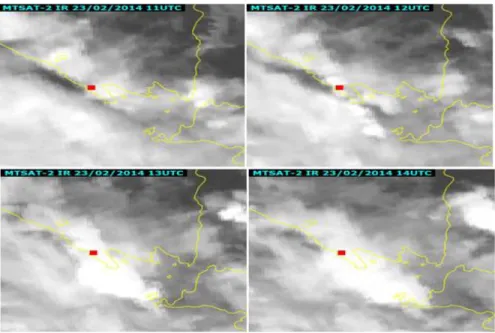 Gambar 6. Deteksi sebaran awan di Pekon Pemerihan Kecamatan Bengkunat Blimbing 
