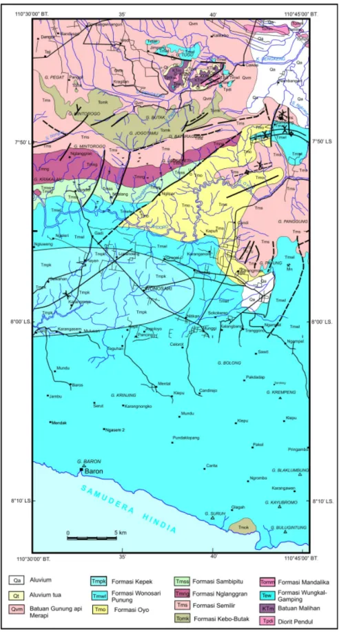 Gambar 4. Peta Geologi Daerah Wonosari